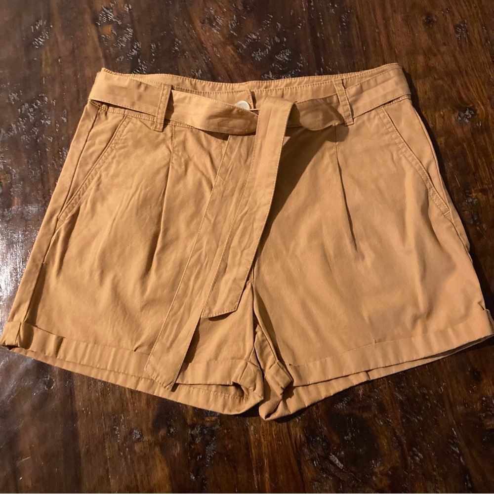 Light Brown Shorts Belted Size Small S XS